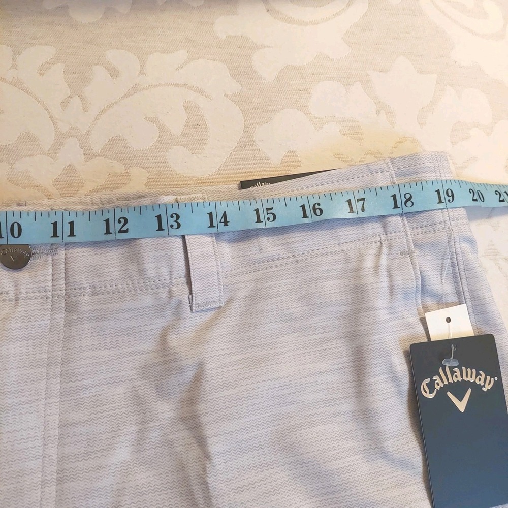 Callaway Golf Mens Opti-Dri Stretch Waist Flat Front Walking Shorts Gray 38 New! - Picture 9 of 12